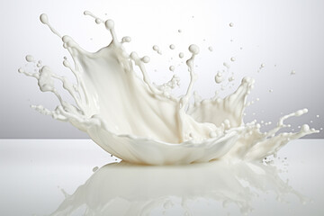 Milk. Splashes of milk. Generative AI.