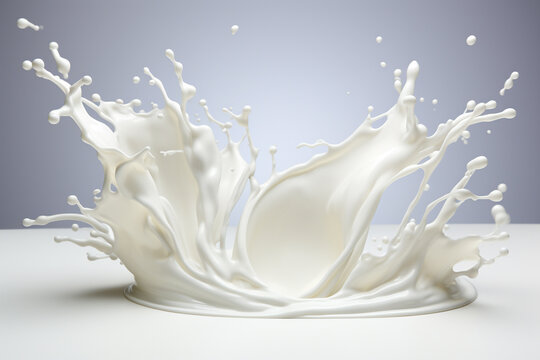 Milk. Splashes of milk. Generative AI.