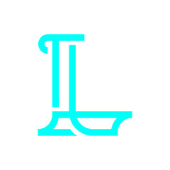 Monogram L design vector logo. Monogram initial letter mark L logo design. Monogram design vector logo. Monogram initial letter mark L logo design. Simple L monogram