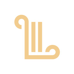 Monogram L design vector logo. Monogram initial letter mark L logo design. Monogram design vector logo. Monogram initial letter mark L logo design. Simple L monogram