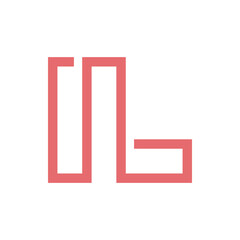 Monogram L design vector logo. Monogram initial letter mark L logo design. Monogram design vector logo. Monogram initial letter mark L logo design. Simple L monogram