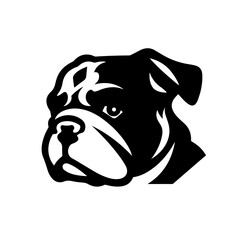 English Bulldog Logo Monochrome Design Style