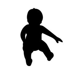 Cute Baby Silhouette Vector 4