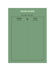 Year Planner. (Happiness) Vector illustration.