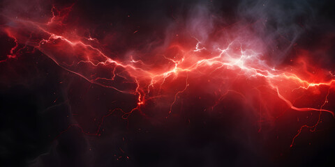 Abstract background of red lightning - obrazy, fototapety, plakaty