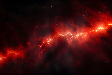 Abstract background of red lightning