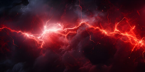 Abstract background of red lightning - obrazy, fototapety, plakaty