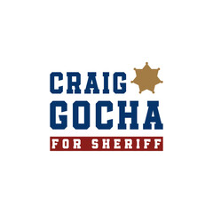 Craig Gocha Sheriff Campaign vector text typography  Wordmark logo Design element vector