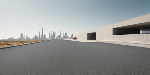 Obraz premium Futuristic minimalist architecture