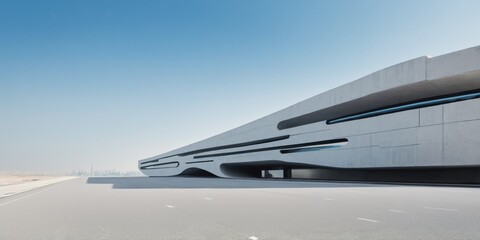 Futuristic minimalist architecture