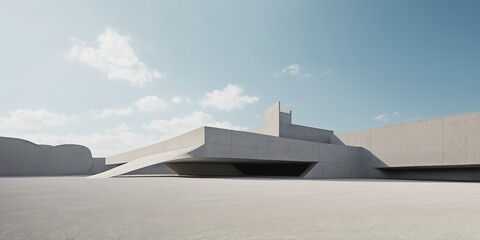 Futuristic minimalist architecture