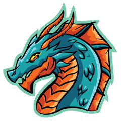 Water Dragon Logo Vector illustration Artwork