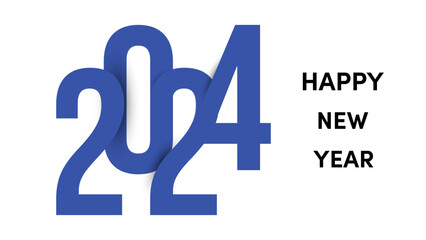 Happy new year 2024, Number design template ,  Vector illustration EPS 10