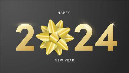 Happy new year 2024, Number design template ,  Vector illustration EPS 10