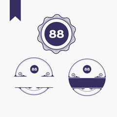 set of vintage retro frame