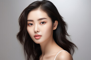 Fototapeta premium Asian woman posing, korean model, portrait