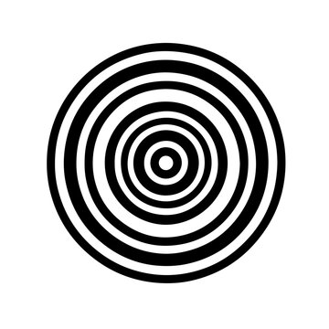 Bulls Eye Logo Monochrome Design Style