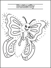 dot to dot coloring page for kids
