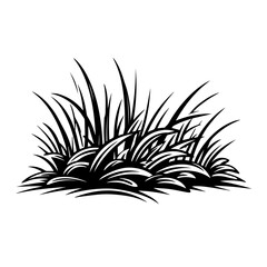 Grass Turf Laying Landscaping Logo Monochrome Design Style