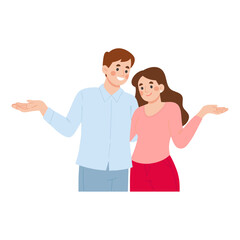 valentines day couple flat design vector