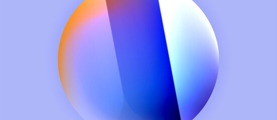 Glossy metal glowing circles geometric background. Minimal abstract composition. Vector illustration For Wallpaper, Banner, Background, Card, Book Illustration, landing page