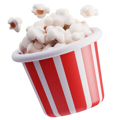 Popcorn carnival 3D Illustration