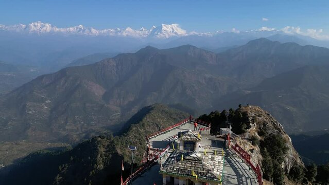 Kartik swami Aerial view near kanakchauri rudraprayag district  