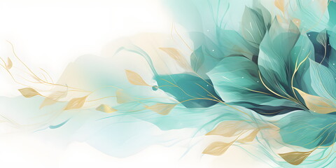 Abstract Teal background. VIP Invitation, wedding and celebration card.