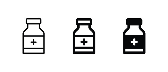 Bottle drug icon set vector illustration for web, ui, and mobile apps