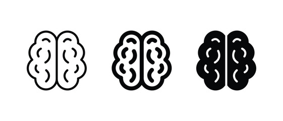 Brain icon set vector illustration for web, ui, and mobile apps