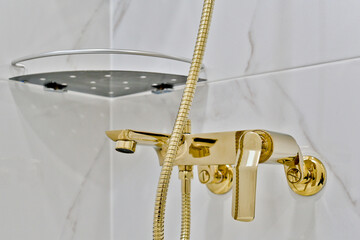 If you decorate the bathroom faucets in gold, you will have a classic bathroom