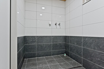 I chose black tiles for the bottom of the utility room tiles because they tend to get dirty easily