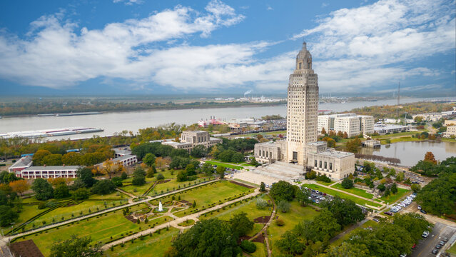 The Louisiana State Capitol Building in Downtown Baton Rouge