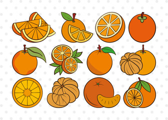 Orange SVG, Orange Clipart, Fruits Svg, Orange Slice Svg, Lemon Svg, kinnow Svg, Summer Svg, Mandarin Orange Svg, Orange Bundle © ETC Craft