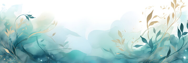 Fototapeta na wymiar Abstract Aquamarine color background. VIP Invitation, wedding and celebration card.