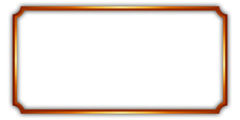 Simple gold frame, transparent gold frame