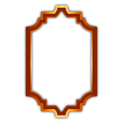 Simple gold frame, transparent gold frame