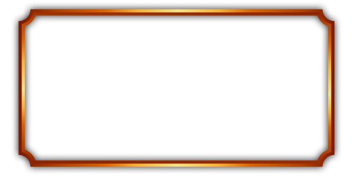 Simple gold frame, transparent gold frame