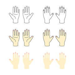 Obraz premium 両手まとめ