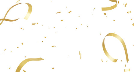 3d render of golden confetti flying.
