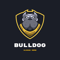 Modern bulldog logo vector