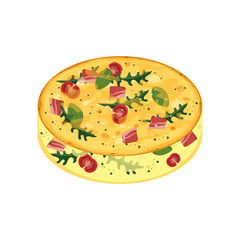 Whole Frittata Vector illustration logo