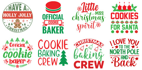 Christmas and New Year Hand Lettering Collection Christmas Vector Illustration for Icon, Brochure, Flyer