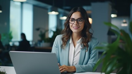 Young Professional Man Smiling and Looking at the Camera while Working with Laptop in the Office
