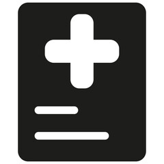 Obraz premium Med Records Bold Icon