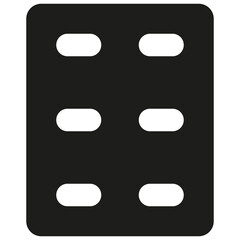 Pills Strip Bold Icon
