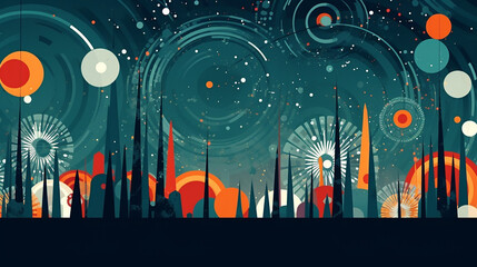 Obraz premium Illustration of an abstract Christmas background. 