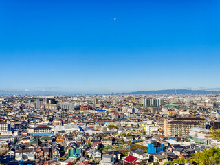 Naklejka premium 【HDR】山から眺める大阪の街並み