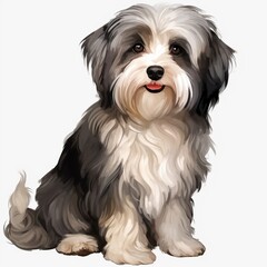 Havanese full body on white