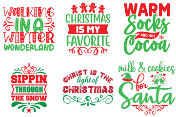 Merry Christmas and Happy New Year Calligraphy Set Christmas Vector Illustration for Poster, Motion Graphics, Banner